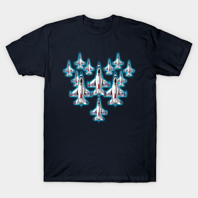 AIR FORCE HEARTH USA T-Shirt by JOISDRAW ART